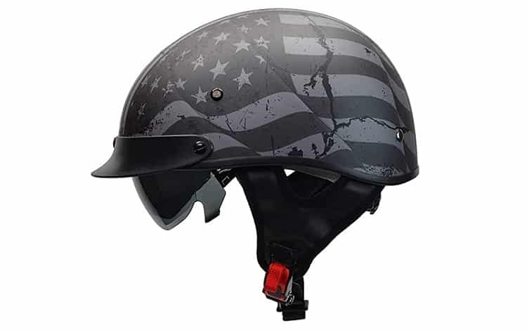 Vega Helmets Warrior Motorcycle Half Helmet with Sunshield